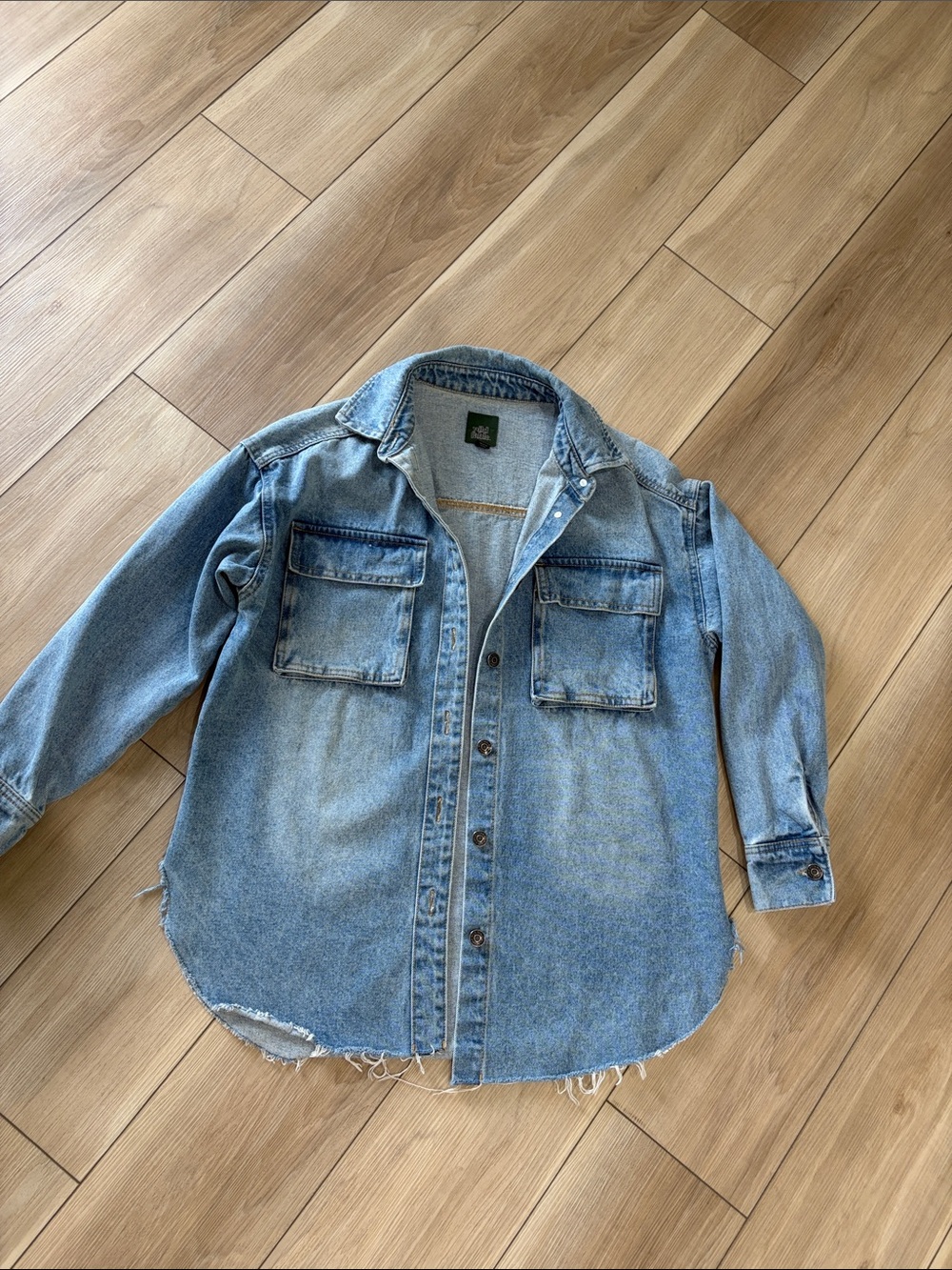 wild fable Denim Button-Front Shirt Jacket